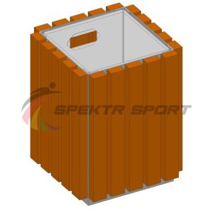 Купить Урна металлическая в деревянной обрешетке SP МФ400 в Черноголовке 