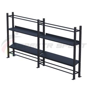 Купить Модульный стеллаж для гантелей, гирь и медболов 3780х430х1950 (2 секции) в Черноголовке 