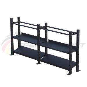 Купить Модульный стеллаж для гантелей, гирь и медболов 3780х430х1200 (2 секции) в Черноголовке 